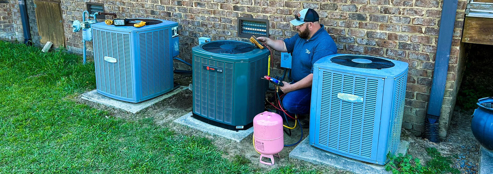 Man Servicing Ac Units